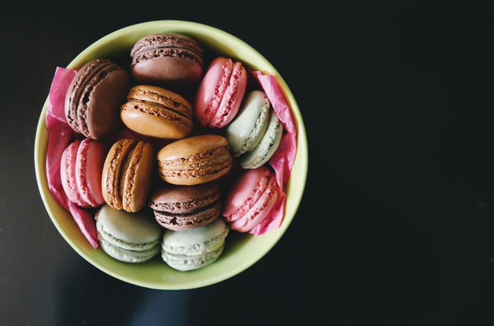 colorful macarons